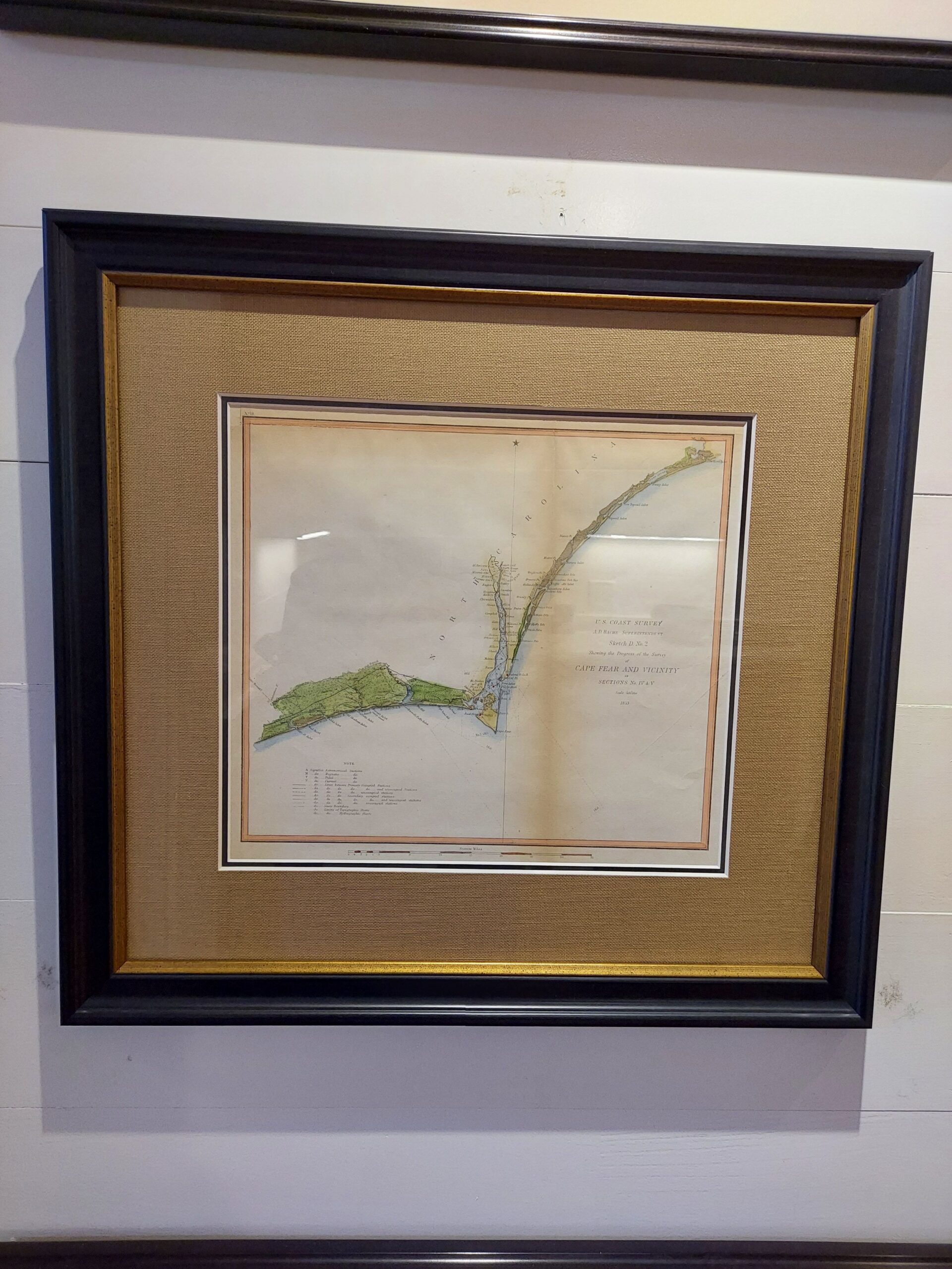 U.S. Coast Survey Sketch D No.2 Showing the Progress of the Survey of CAPE FEAR AND VICINITY in SECTIONS NO. IV & V